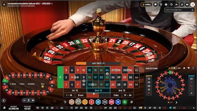 Gioca a Immersive Roulette Roulette Online con Soldi Veri